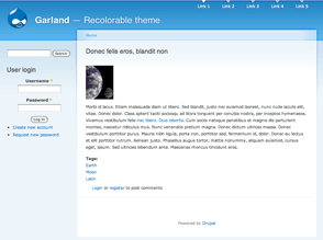 Screenshot for <em>garland</em> theme